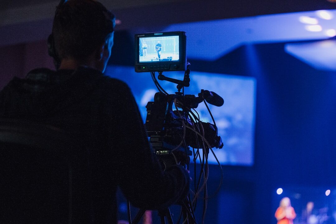 tv presenter on stage