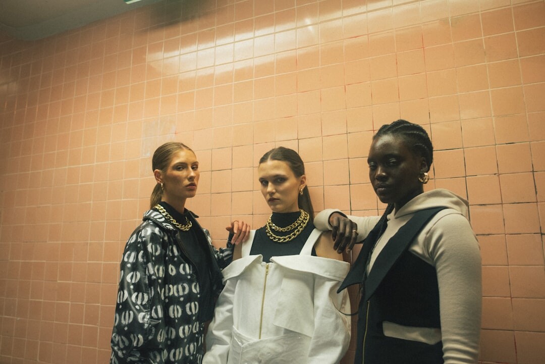 High fashion editorial with Polish models in luxury designer clothing